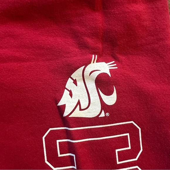 Gildan Men's XL WSU Washington State Cougars Red & white Joggers sweatpants - Picture 2 of 14